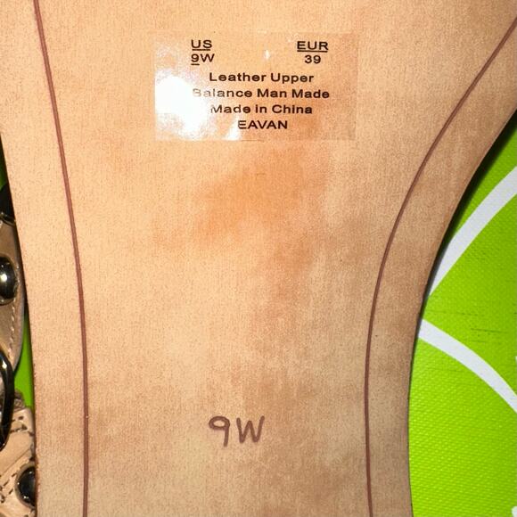 NIB Sam Edelman Eavan Studded Gladiator Sandal in Natural Sand Size 9W - Picture 15 of 15